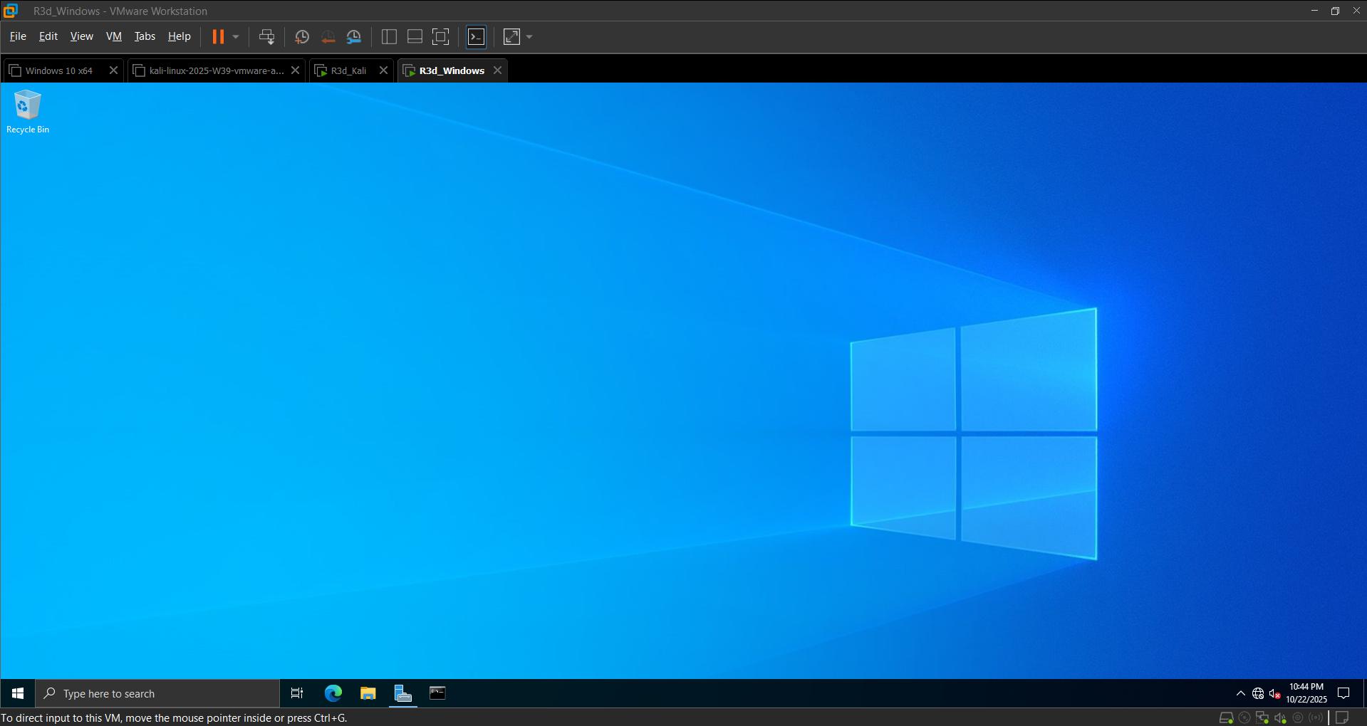 Windows target desktop